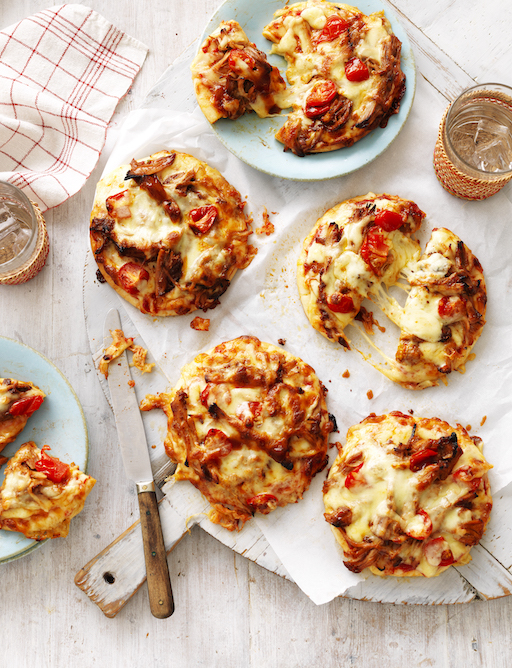 Annette Forrest food stylist Sydney_Cheesy pulled pork mini pizzas